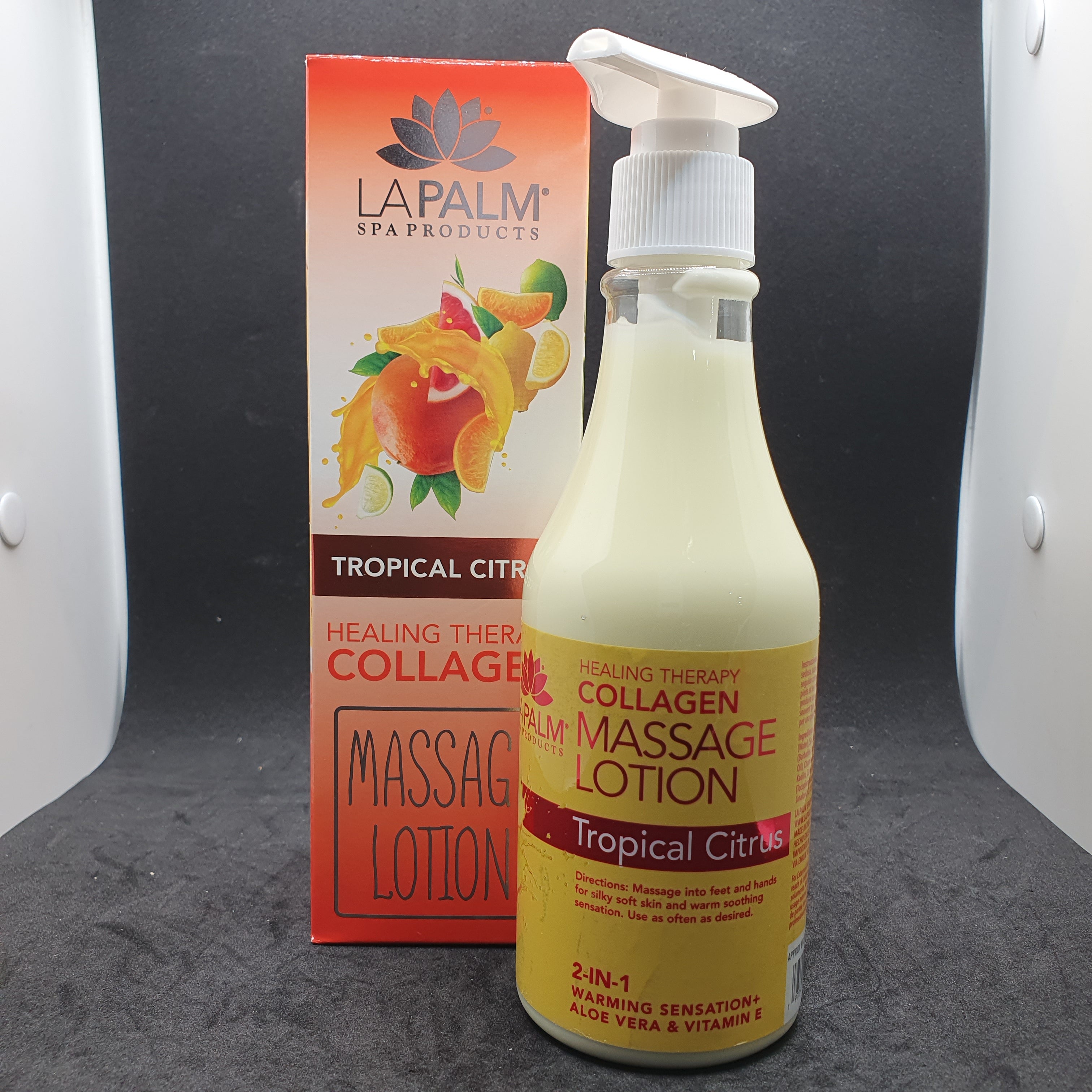 LAPALM MASSAGE LOTION 8 OZ HOLIDAY COL - TROPICAL CITRUS