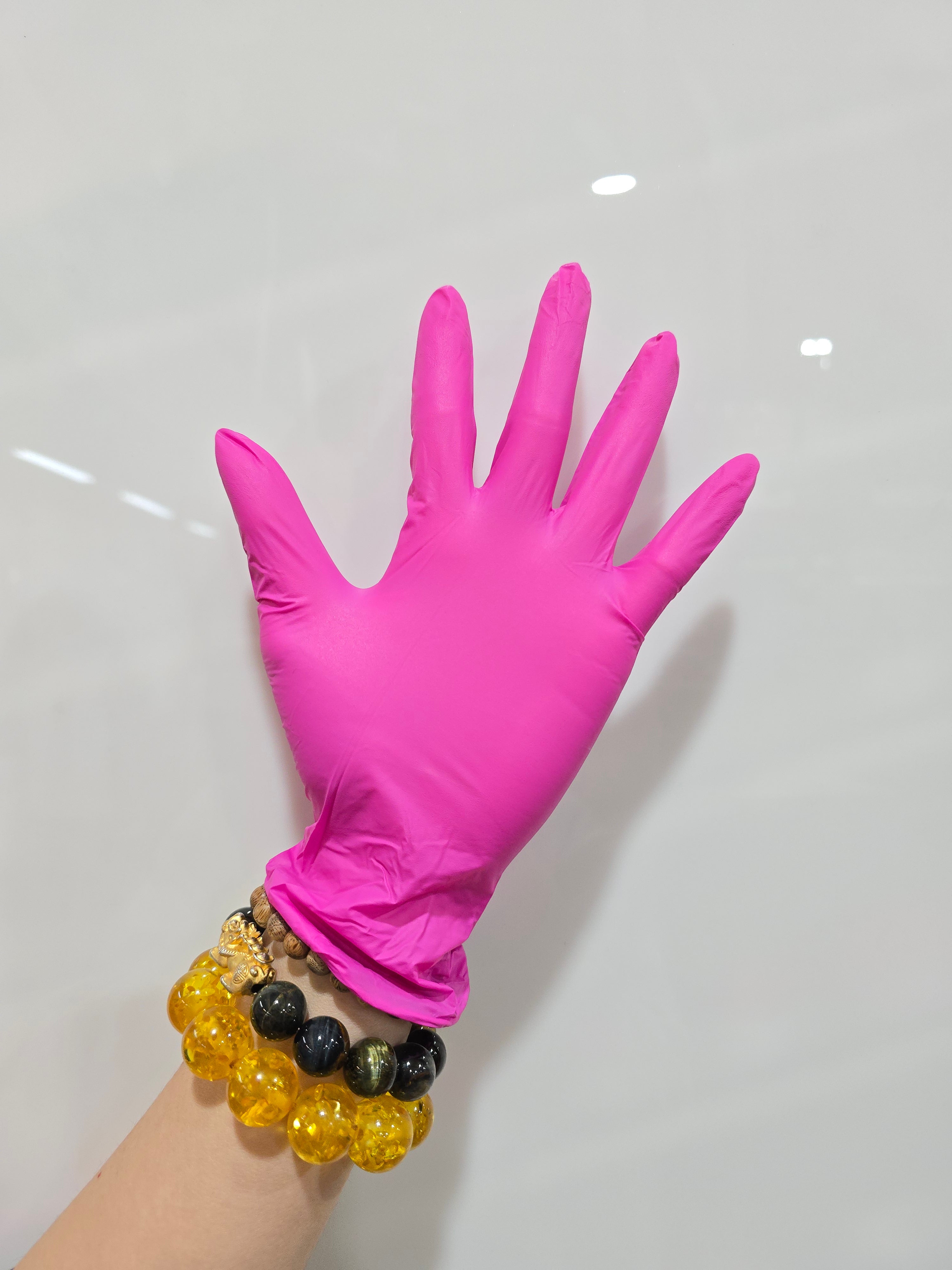 SMALL- BEYOND SAFE PINK NITRILE GLOVES 200/BOX