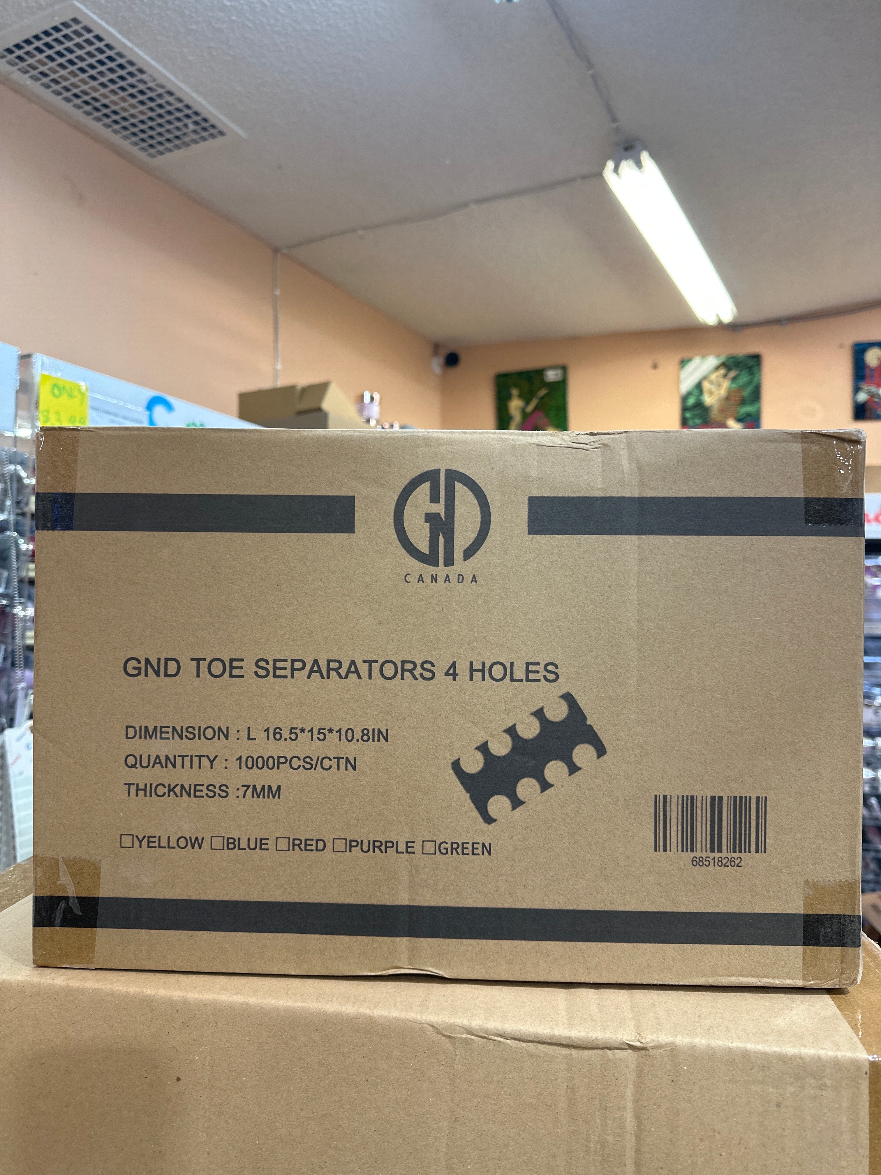 GND PE TOE SEPARATOR 1000 PR/case - 4 HOLES