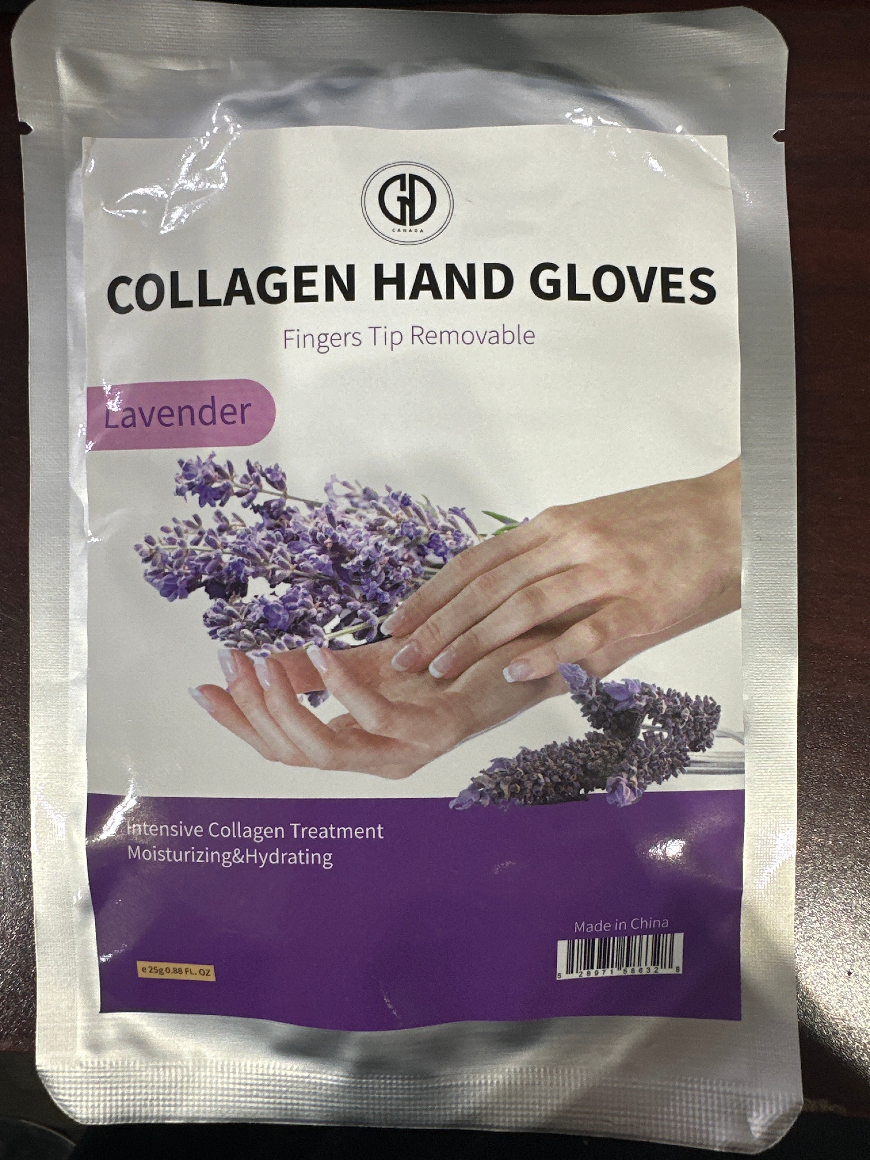 GND COLLAGEN HAND GLOVES LAVENDER 1 PAIR/BAG