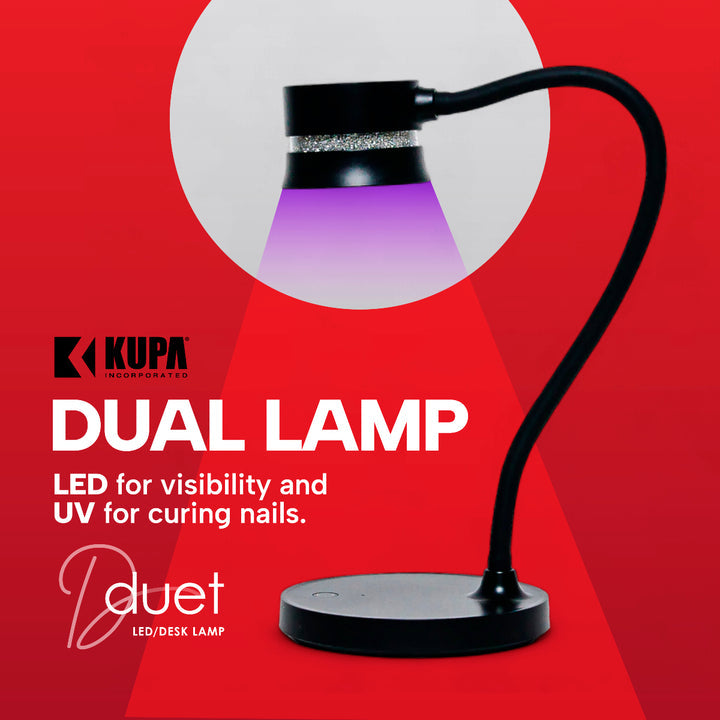 KUPA DUET LED/UV CORDLESS DESK LAMP - BLACK