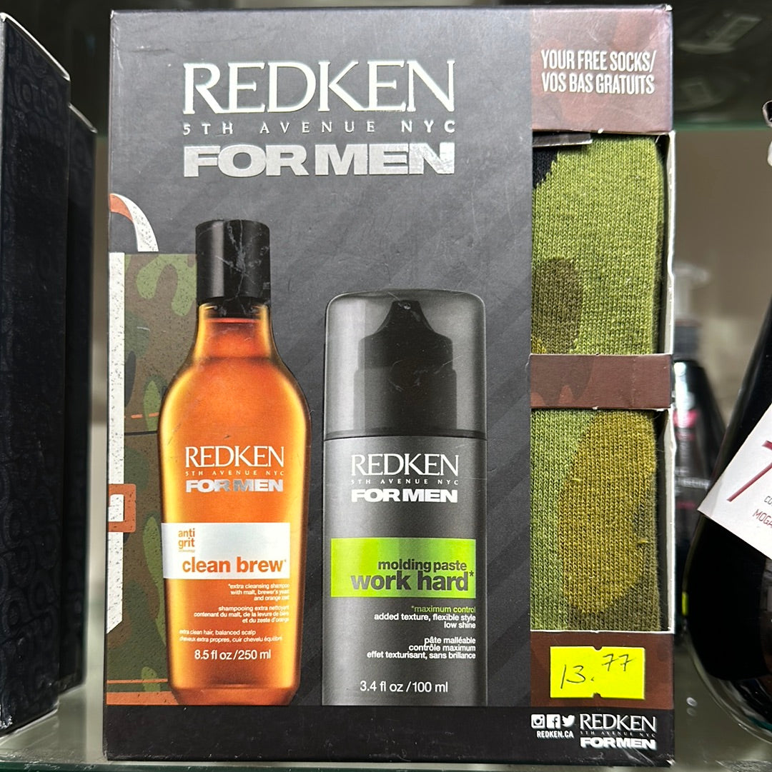 REDKEN 5TH AVENUE NYC FOR MEN SET W/ FREE SOCKS