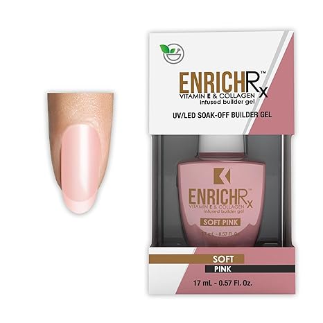 KUPA ENRICHRX UV/LED SOAK OFF BUILDER GEL - SOFT PINK