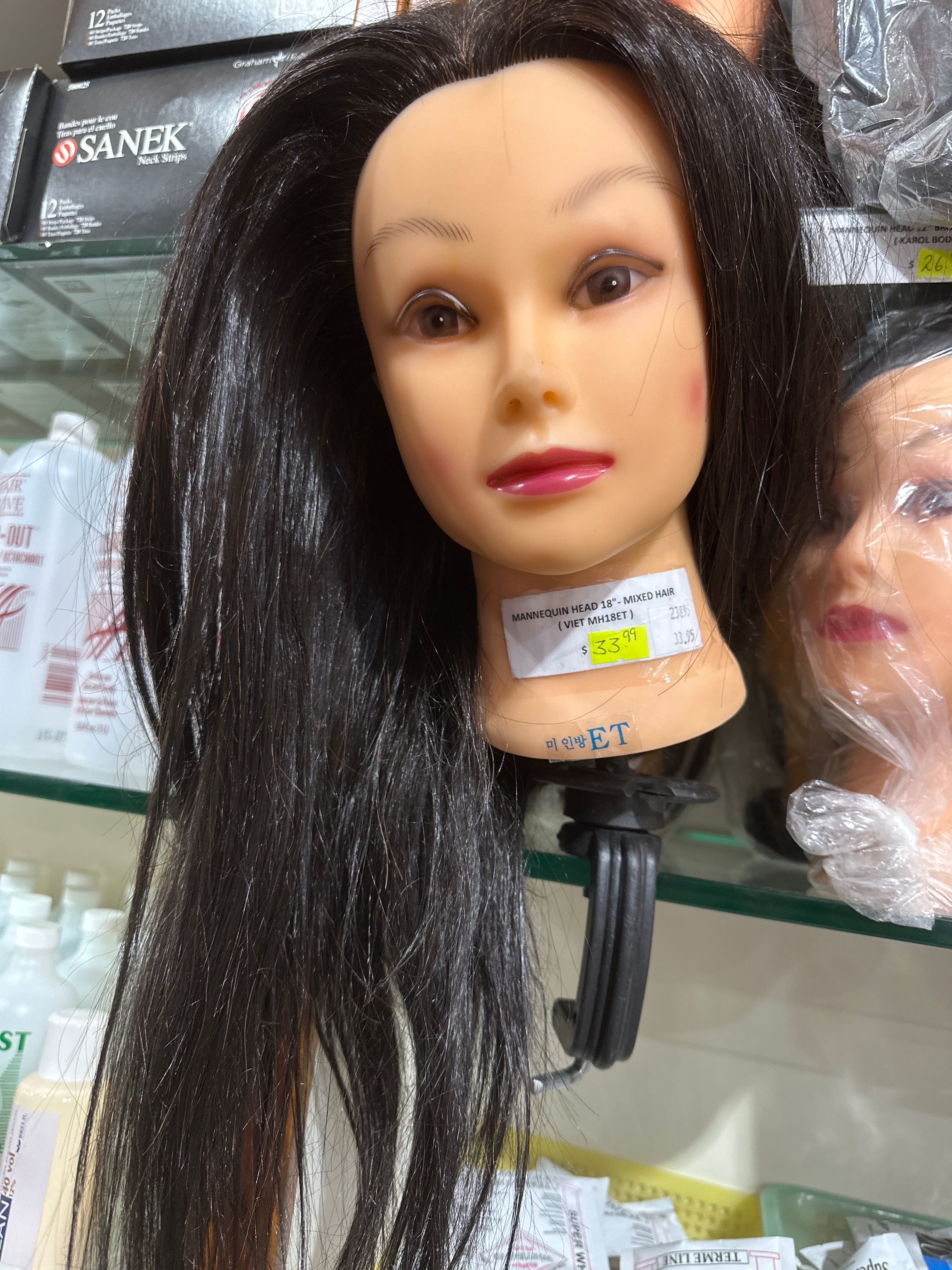 VIET MH18ET MANNEQUIN HEAD 18"-MIXED HAIR - ET