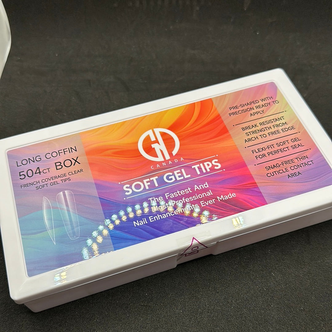 NEW GND SOFT GEL TIPS (WHITE BOX) 504TIPS/12 SIZES