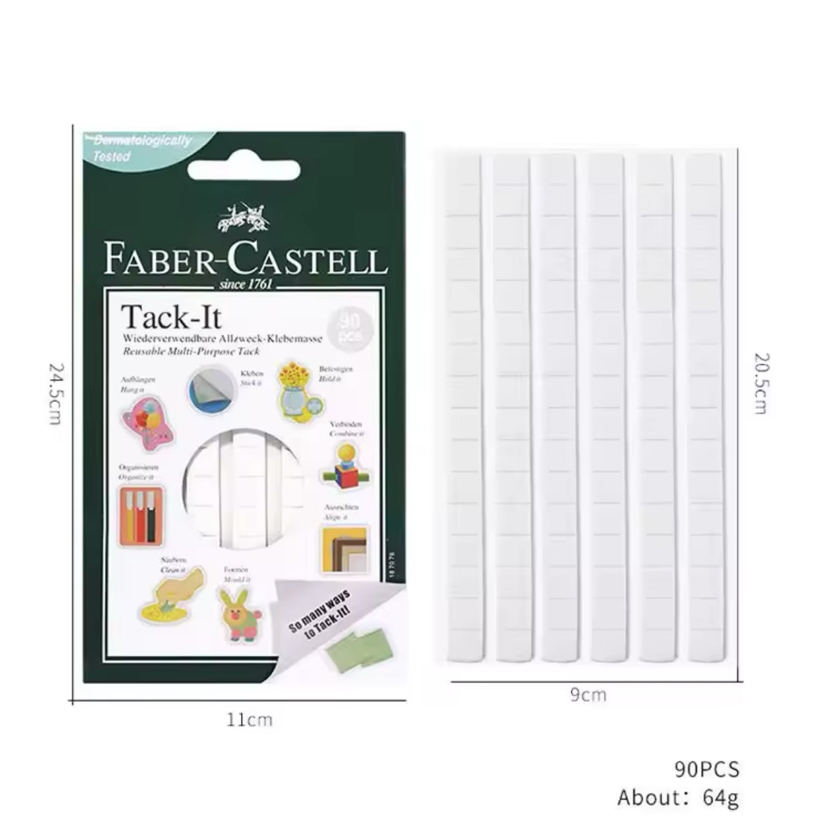 FABER CASTELL STICKY TACK 90PCS