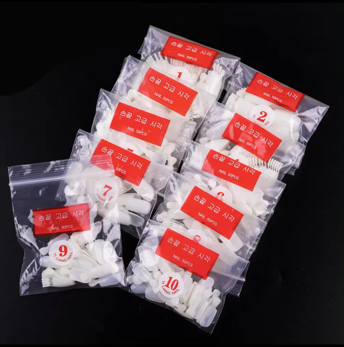 YI LIANG DIAMOND NAIL TIPS EXTENSION FULL COVER/BAG 500PCS