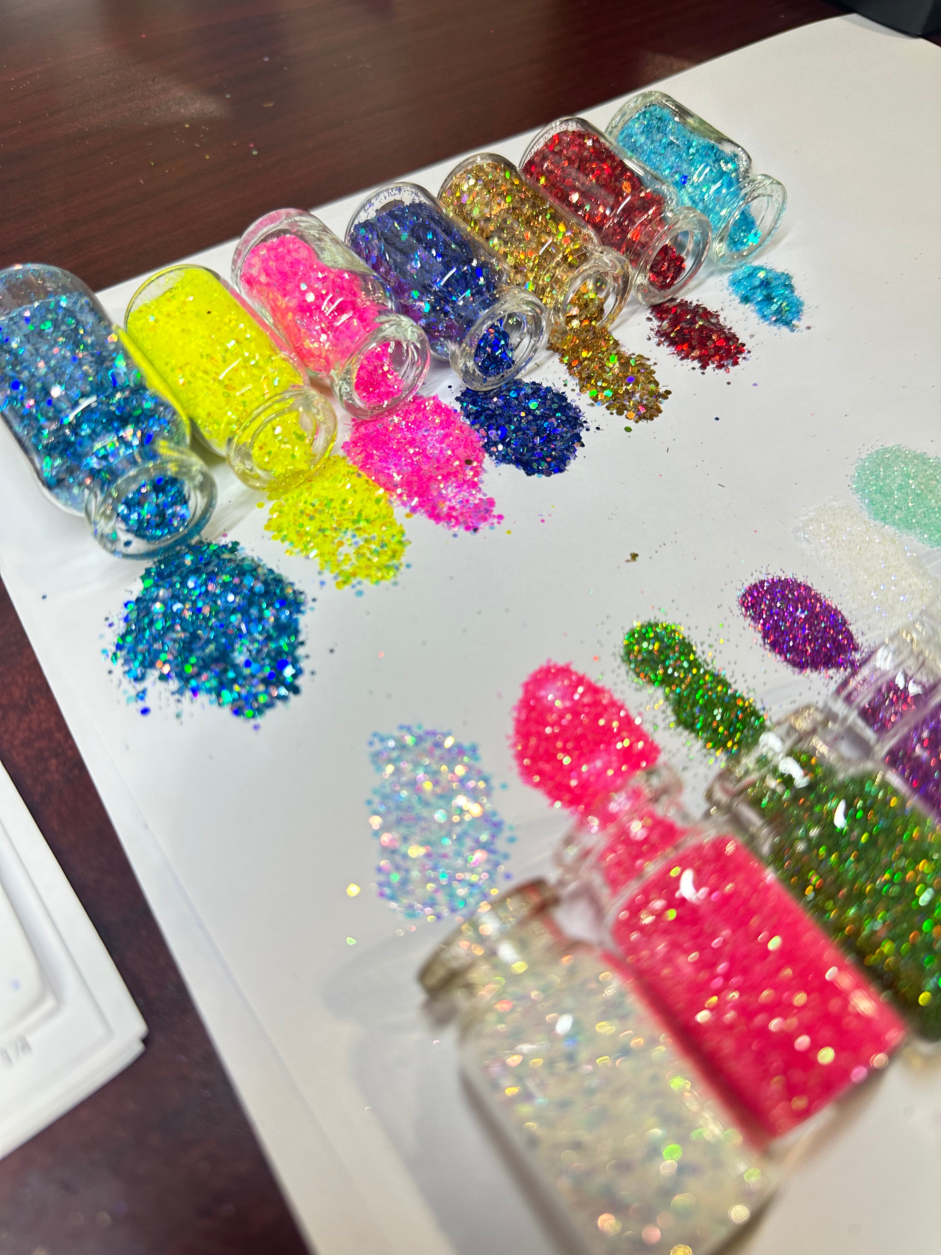 VIET-NAIL GLITTER / ASSORTED -WHITE LID