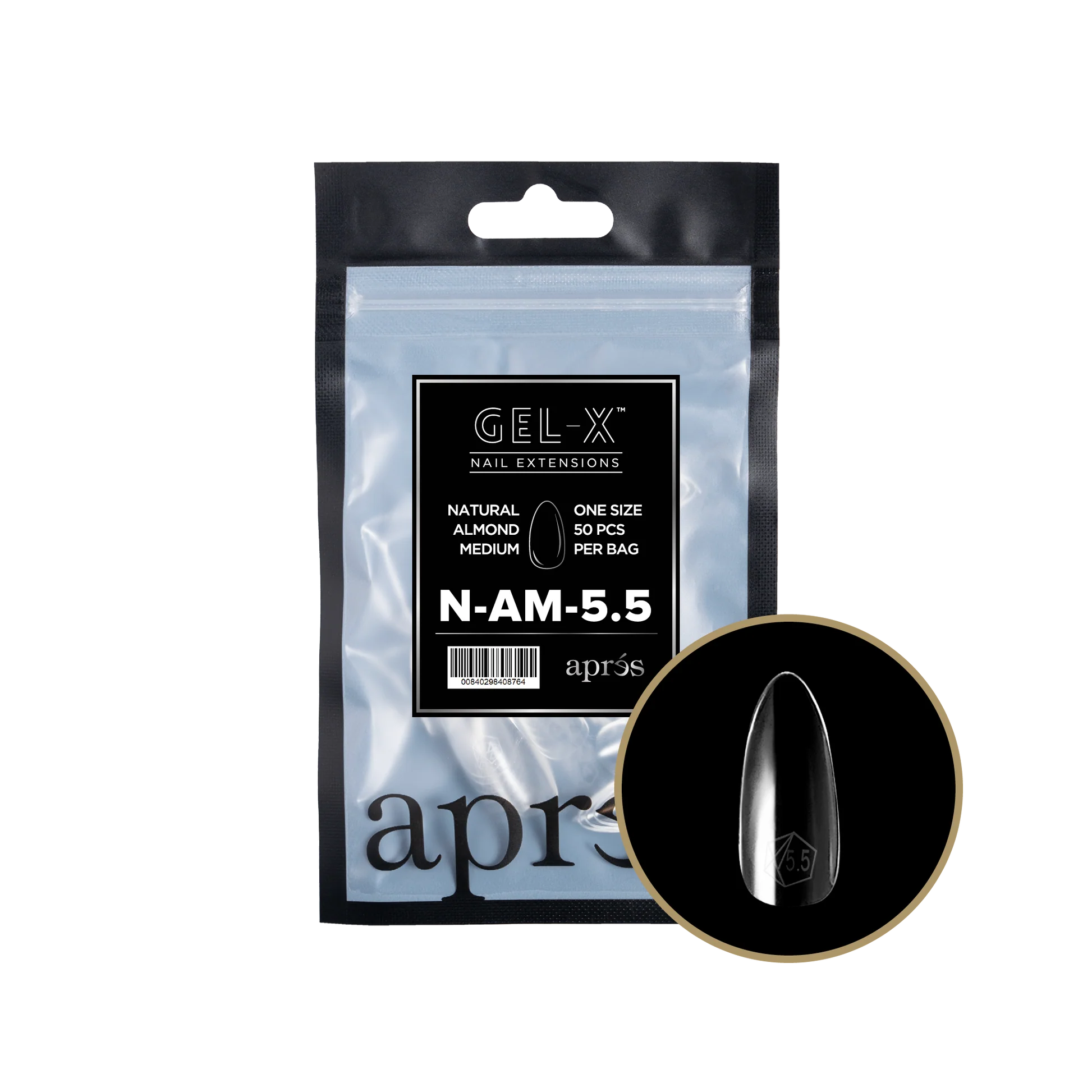 APRES TIP BAG - 5.5 - NATURAL ALMOND MEDIUM