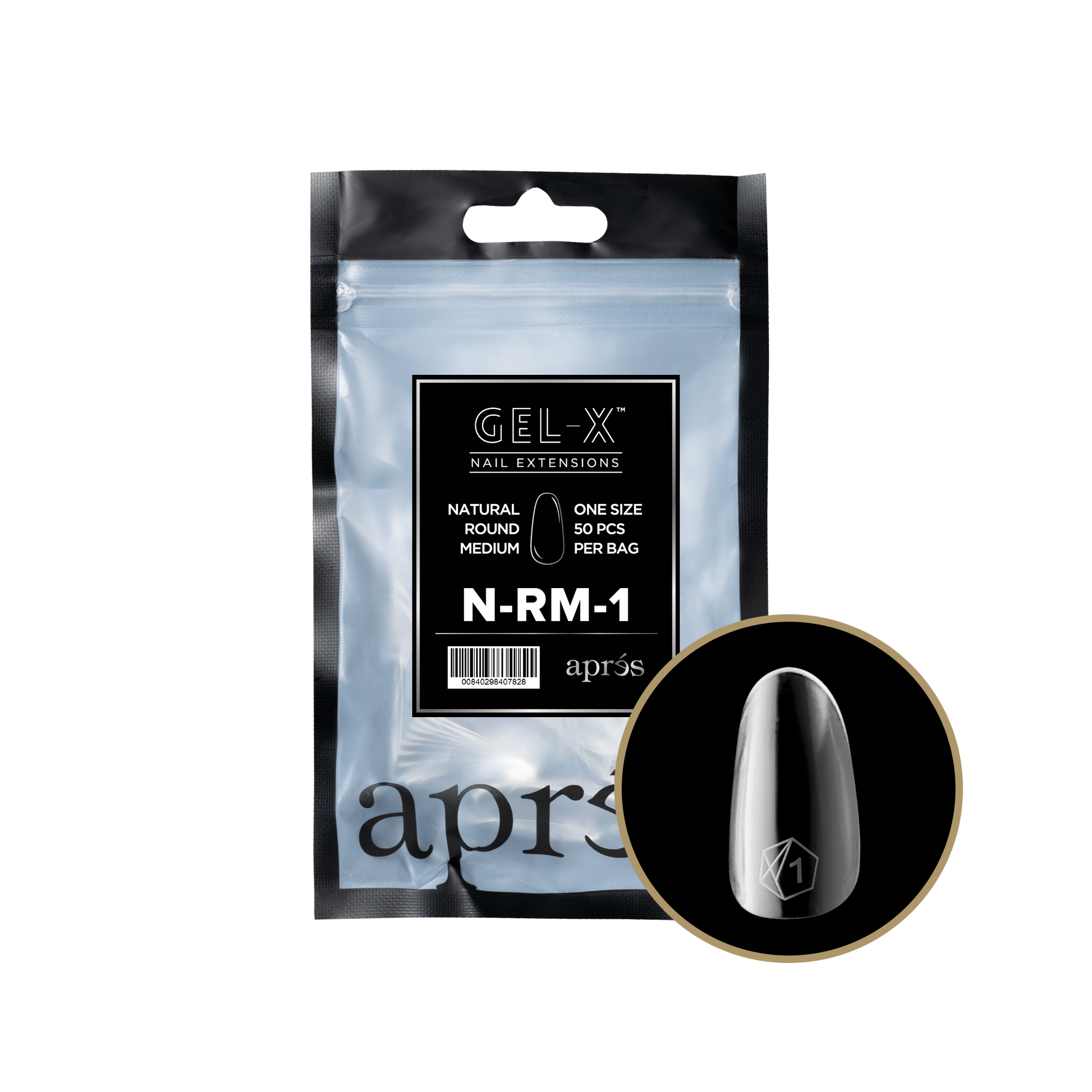 APRES TIP BAG - 1 - NATURAL ROUND MEDIUM