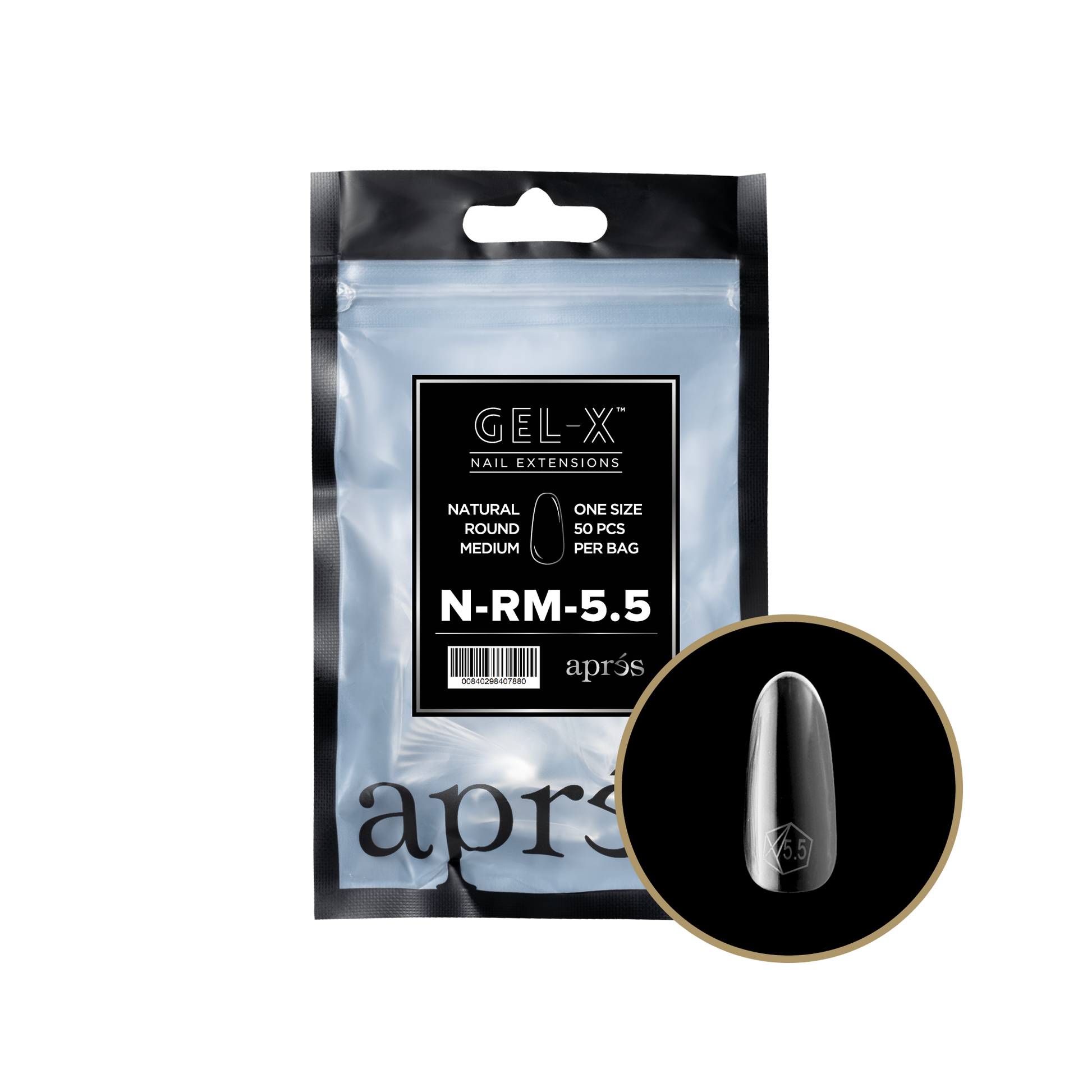 APRES TIP BAG - 5.5- NATURAL ROUND MEDIUM