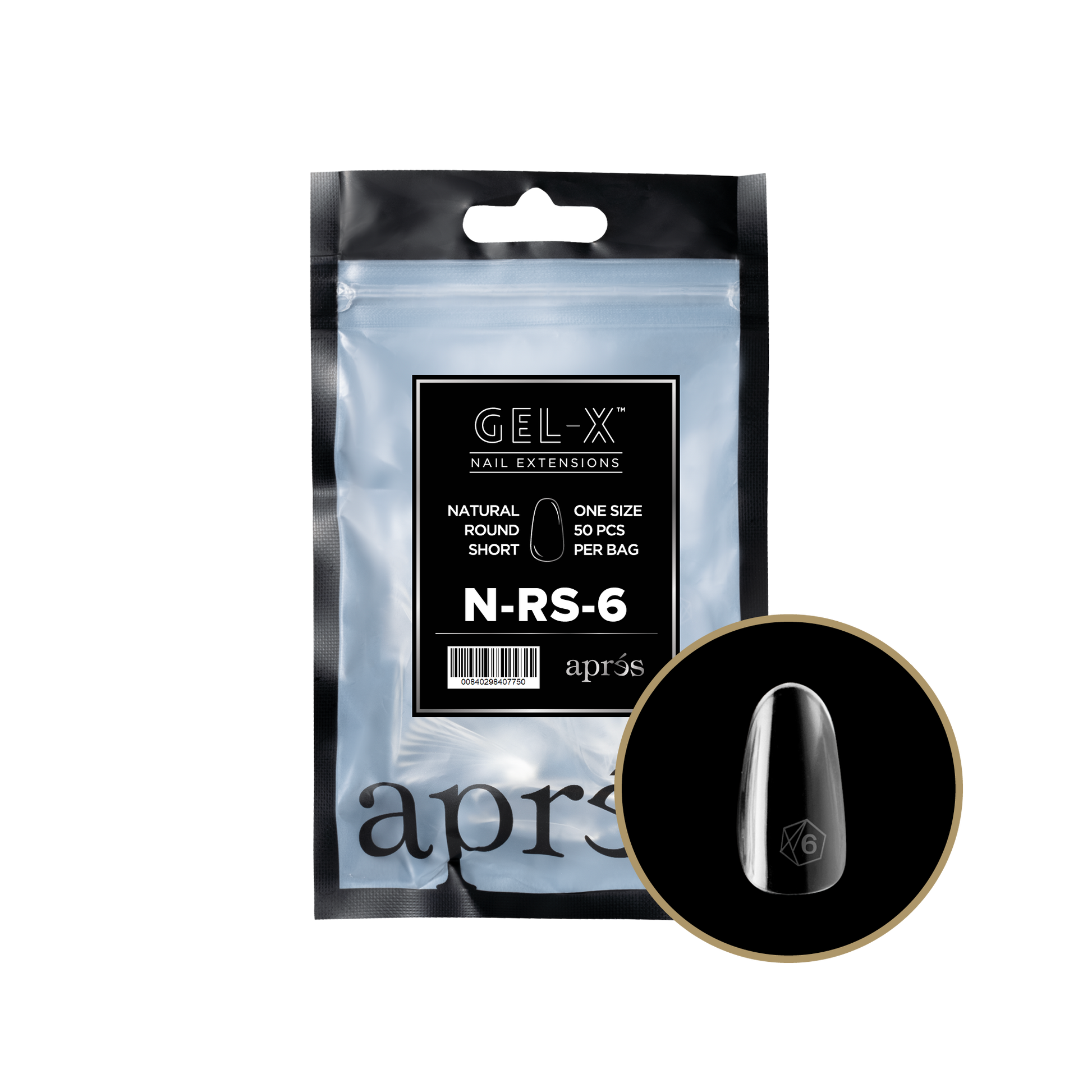 APRES TIP BAG - 6 - NATURAL ROUND SHORT