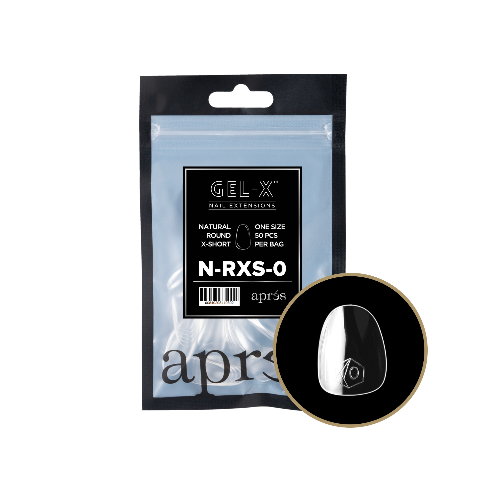 APRES TIP BAG - 0 - NATURAL ROUND X-SHORT