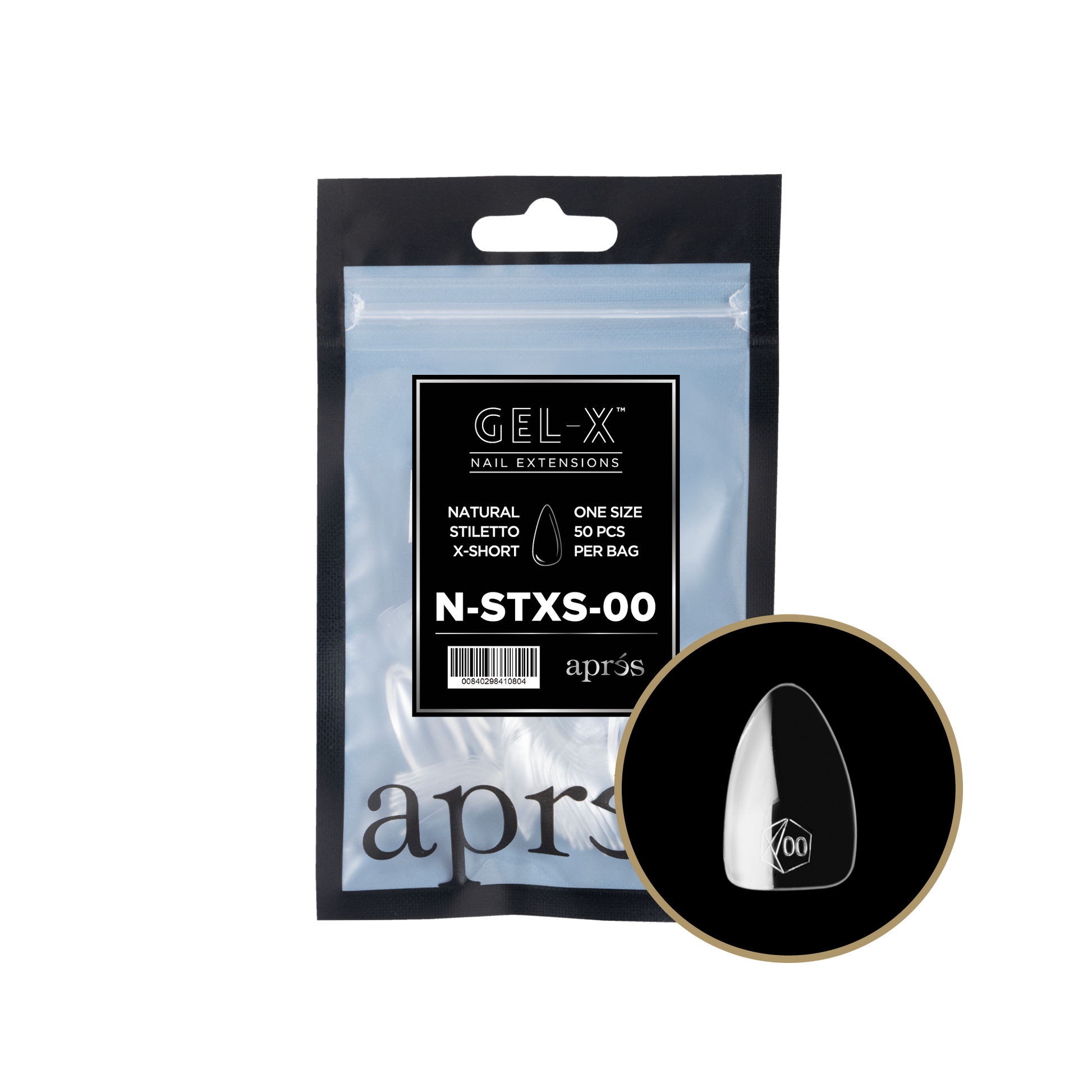 APRES TIP BAG - 00 -  NATURAL STILETTO EXTRA SHORT