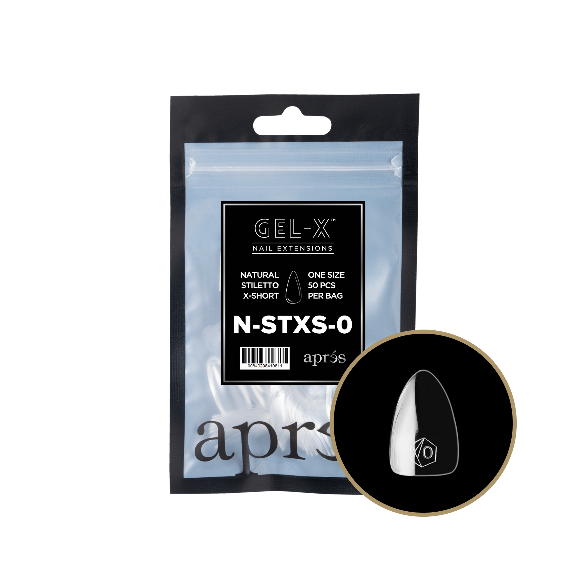 APRES TIP BAG - 0 -  NATURAL STILETTO EXTRA SHORT