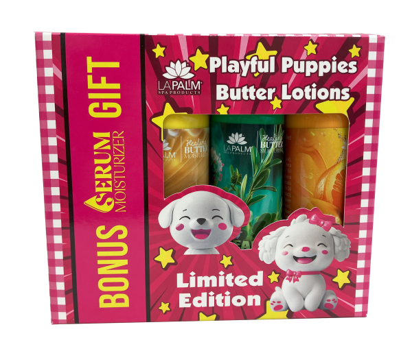 PLAYFUL PUPPIES - LAPALM HEALING BUTTER HOLIDAY SET-4 PCS/BOX