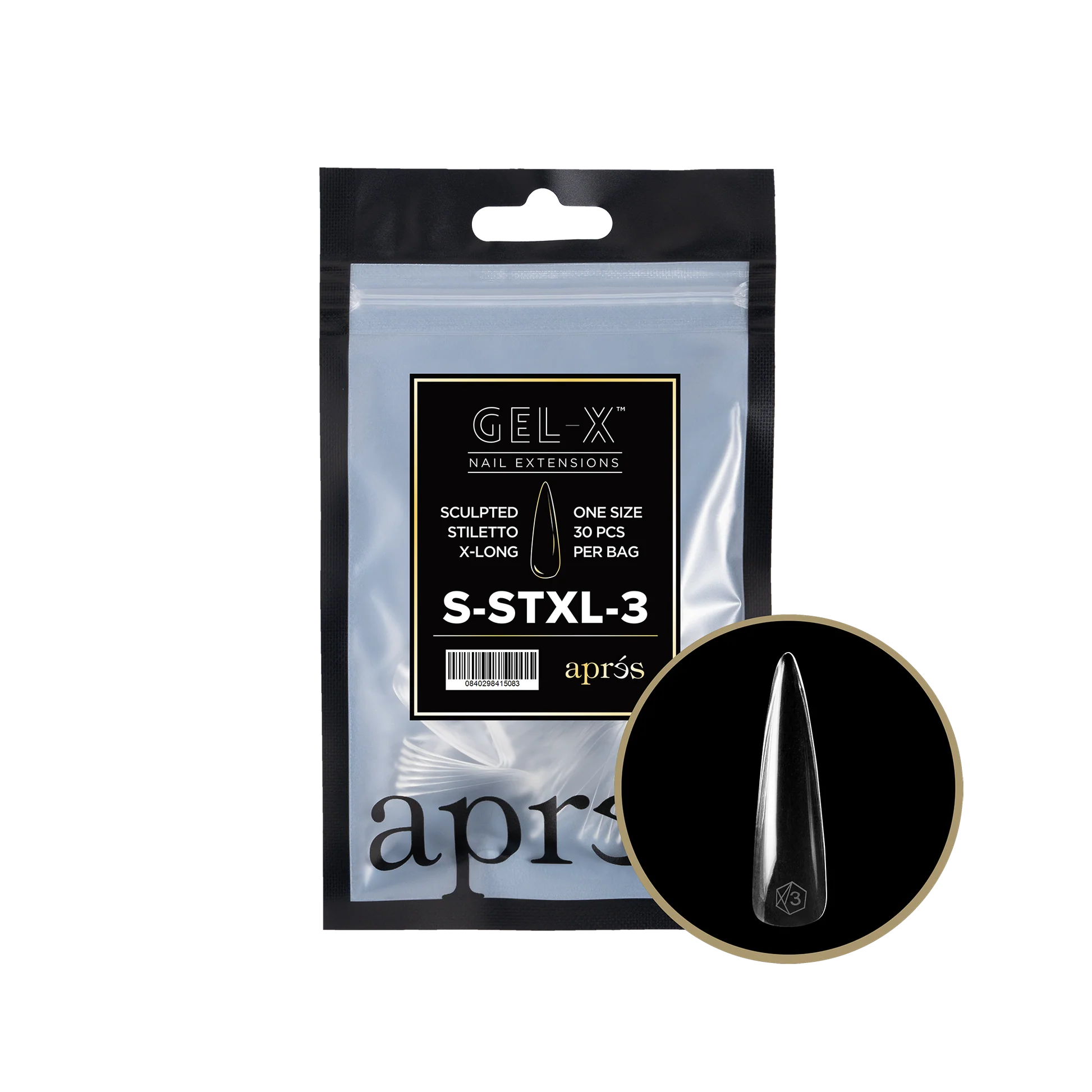 APRES TIP BAG - 3 - SCULPTED STILETTO EXTRA LONG