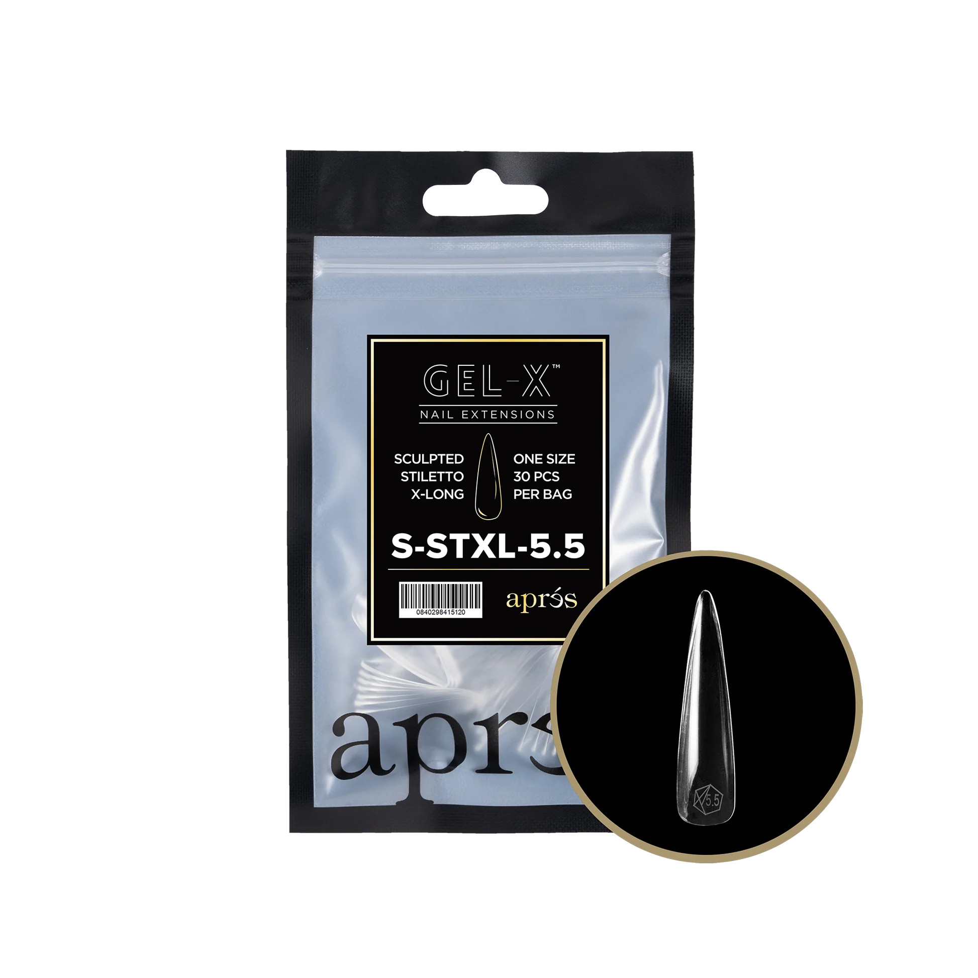 APRES TIP BAG - 5.5 - SCULPTED STILETTO EXTRA LONG