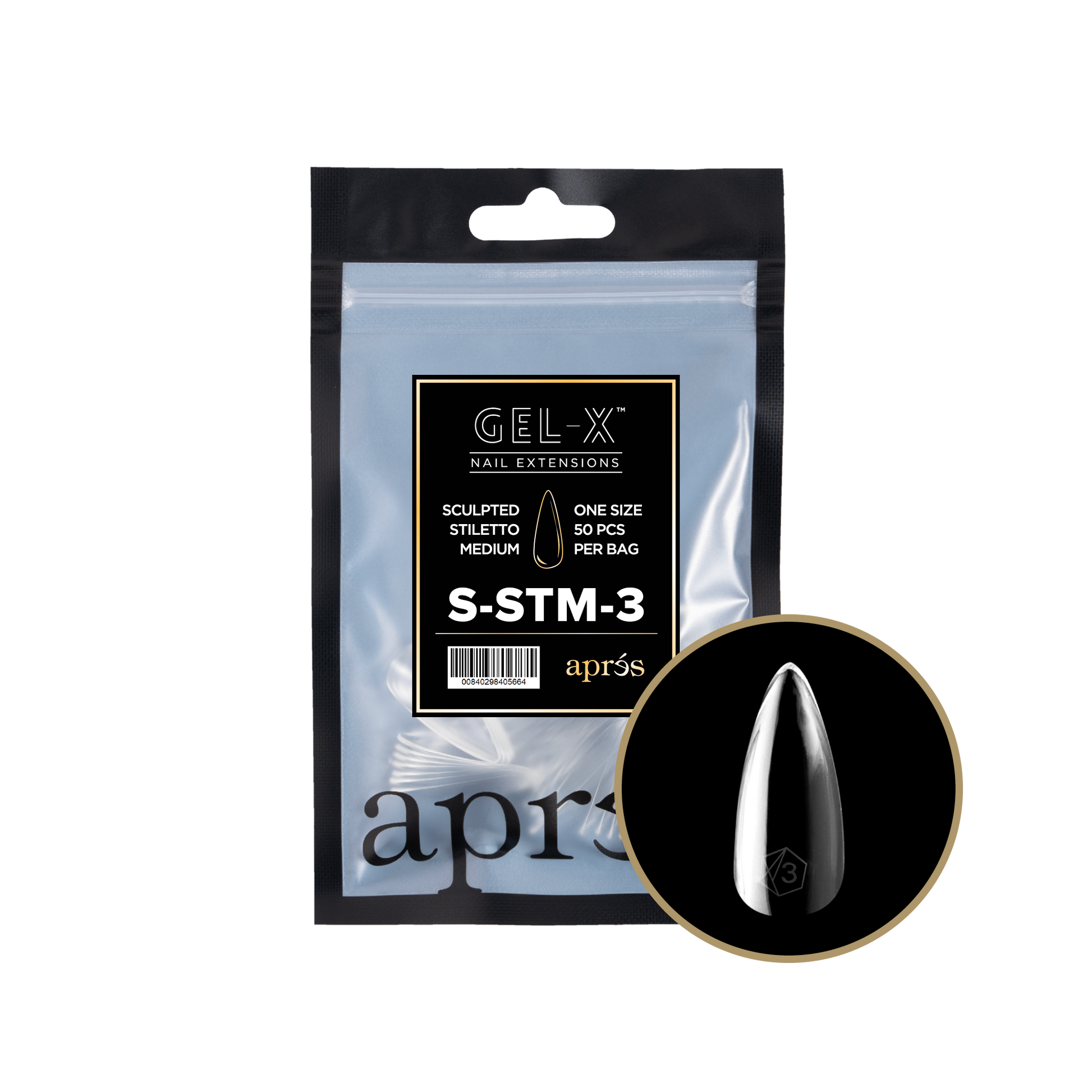 APRES TIP BAG - 3 - SCULPTED STILETTO MEDIUM