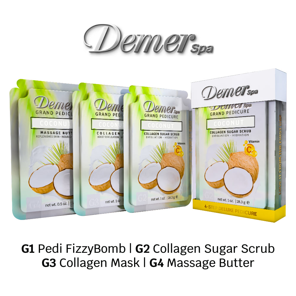 DEMER DELUXE PEDICURE KIT COCONUT