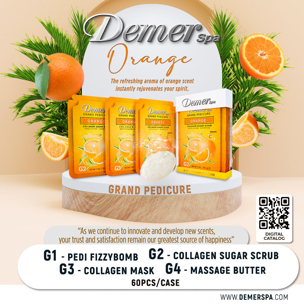 DEMER DELUXE PEDICURE KIT ORANGE