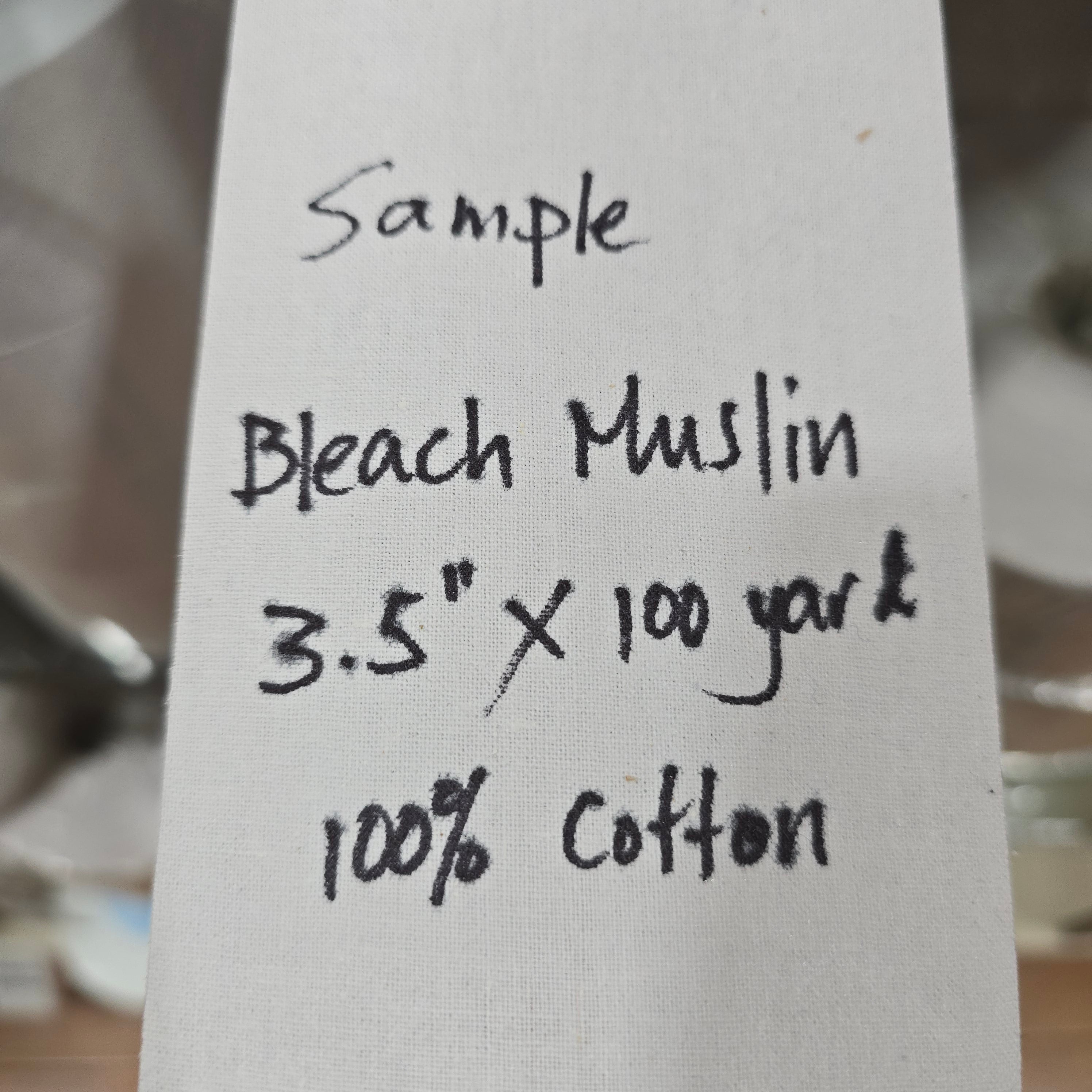 BLEACHED MUSLIN WAXING ROLL 3.5" X 100 YARDS - 100% COTTON