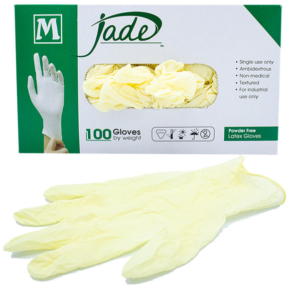 JADE LATEX GLOVES POW FREE-MEDIUM - Secret Nail & Beauty Supply